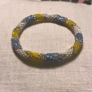 Roll on glass bead bracelet